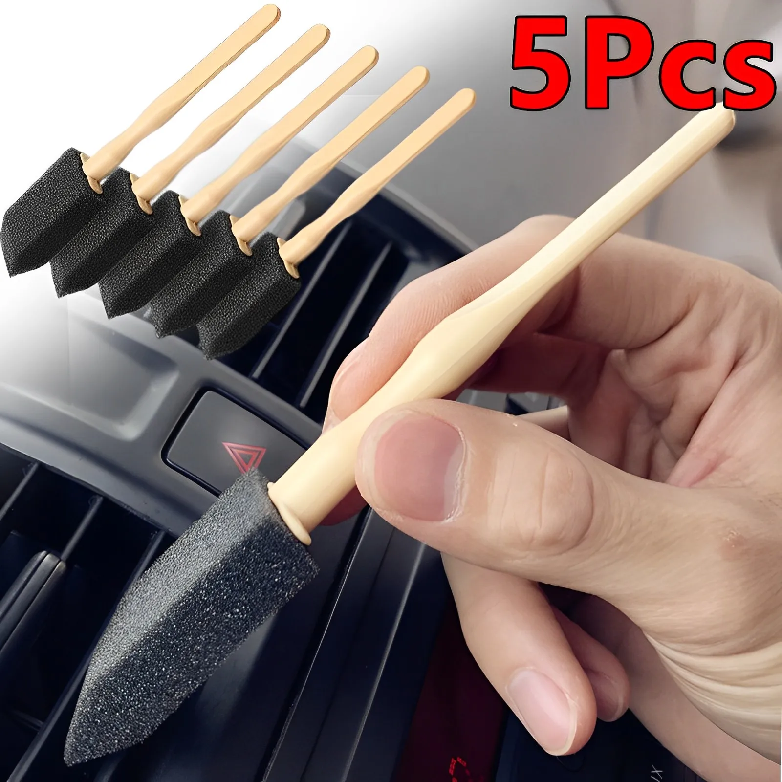 5Pcs Car Air Outlet Sponge Bru - Dirt Brush Interior 리뷰 및 가격