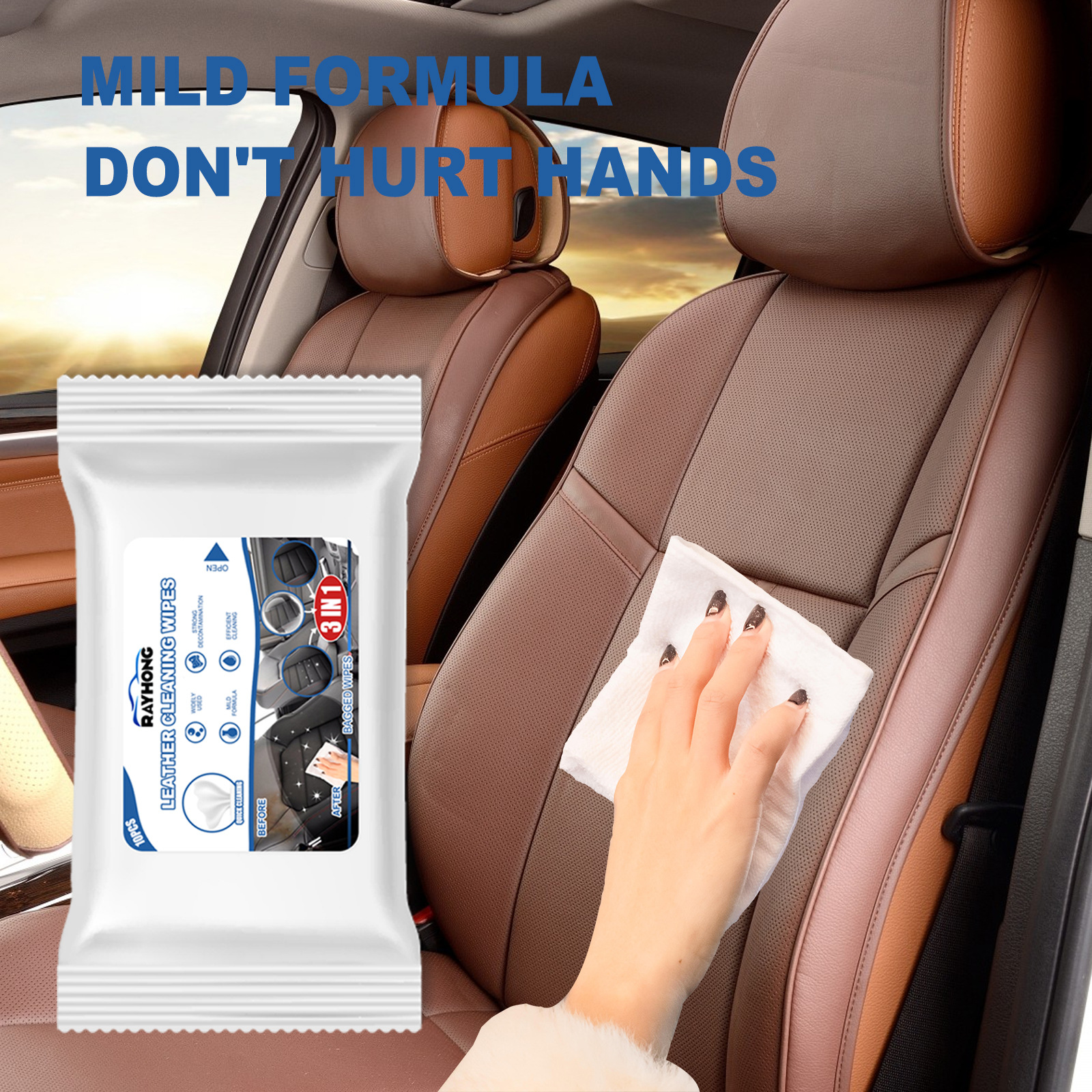 Car Leather Cleaning Wipes, Se - Dirt Brush Interior 리뷰 및 가격