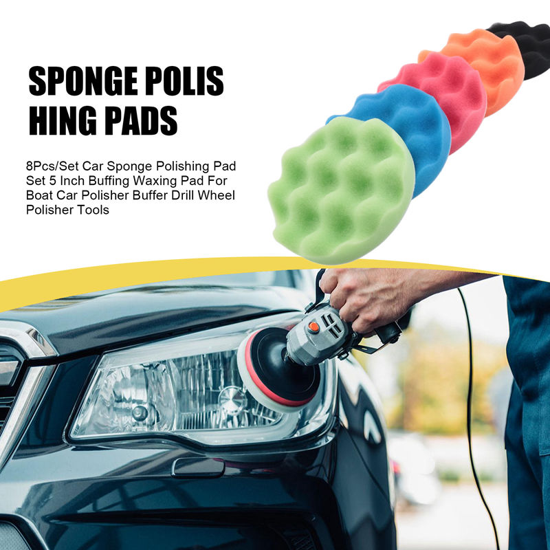 ABJA-8Pcs/Set Car Sponge Polis - Polish Pad Set Buffer 리뷰 및 가격