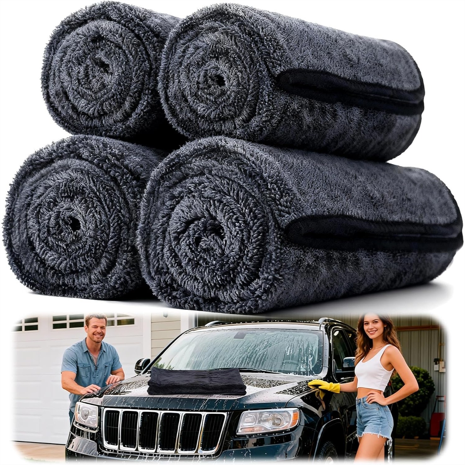 4PCS Microfiber Car Drying Tow - Microfiber Towel Detailing 리뷰 및 가격