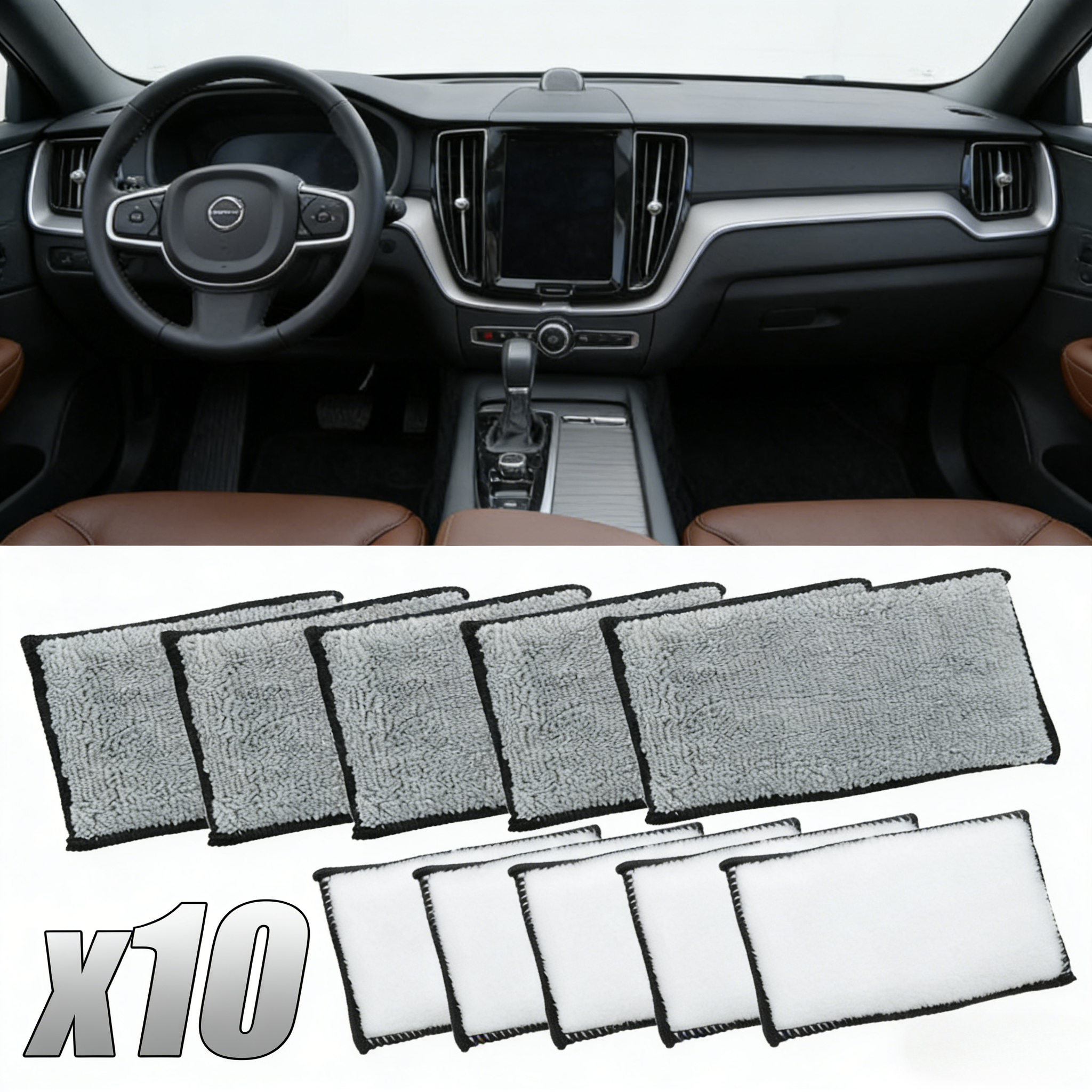 10Pcs Soft Double-Side Microfi - Leather Cleaner Interior 리뷰 및 가격