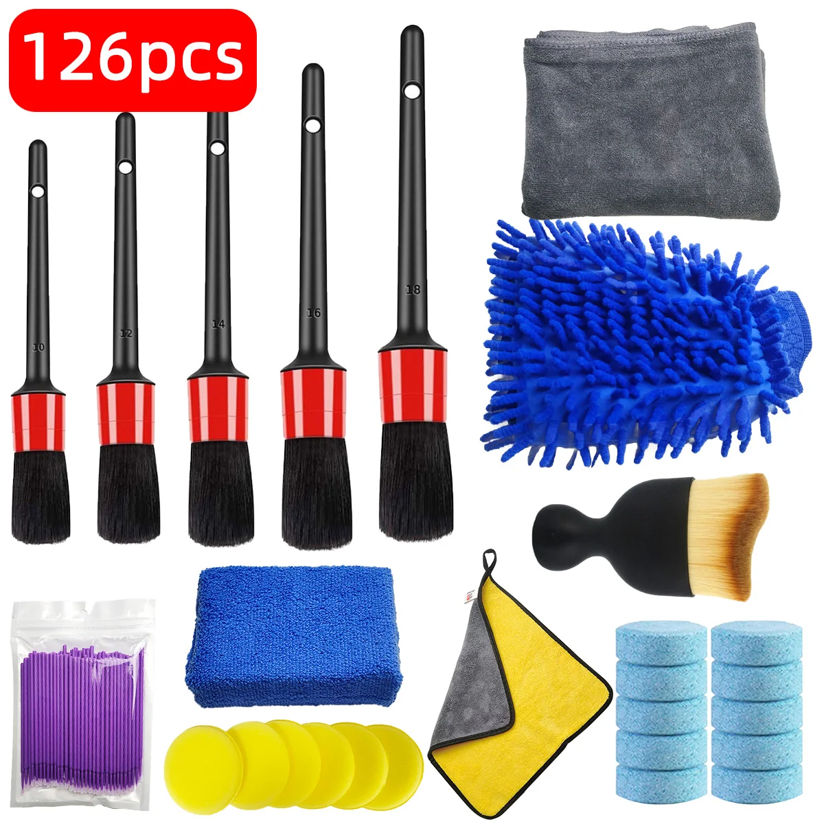 126-Piece Car Detail Cleaning  - Dirt Brush Interior 리뷰 및 가격