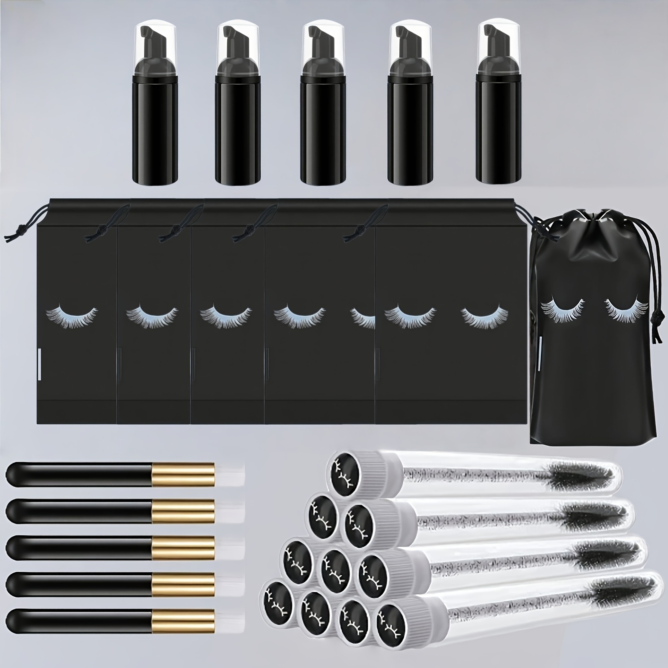 20Pcs Lash Care Kit - 5 Foam P - Detailing Brush Set 리뷰 및 가격