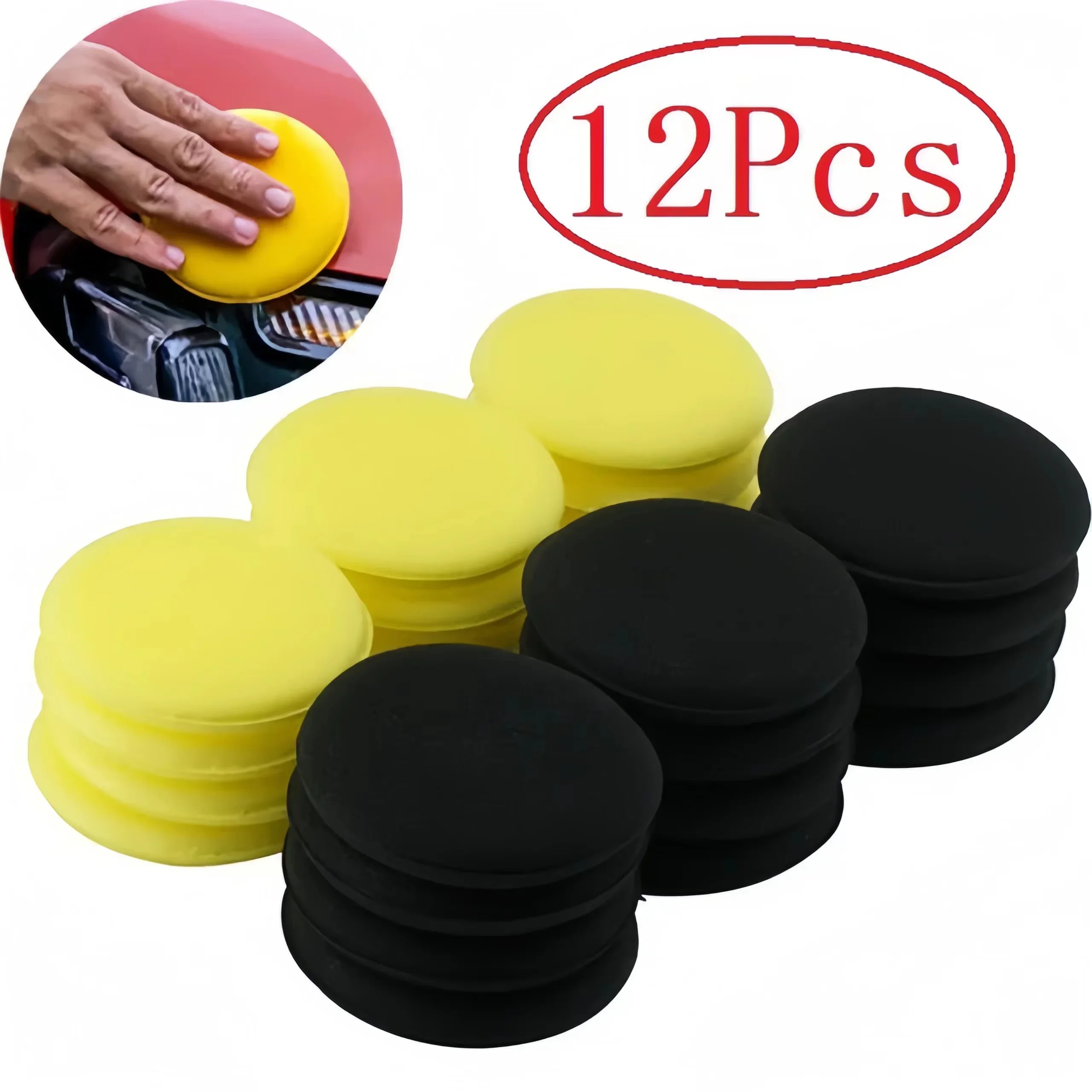 12Pcs Round Car Waxing Polish  - Wax Applicator Pad 리뷰 및 가격