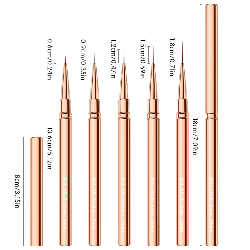 1/3/5pcs Nail Art Liner Brushe - Detailing Brush Set 리뷰 및 가격