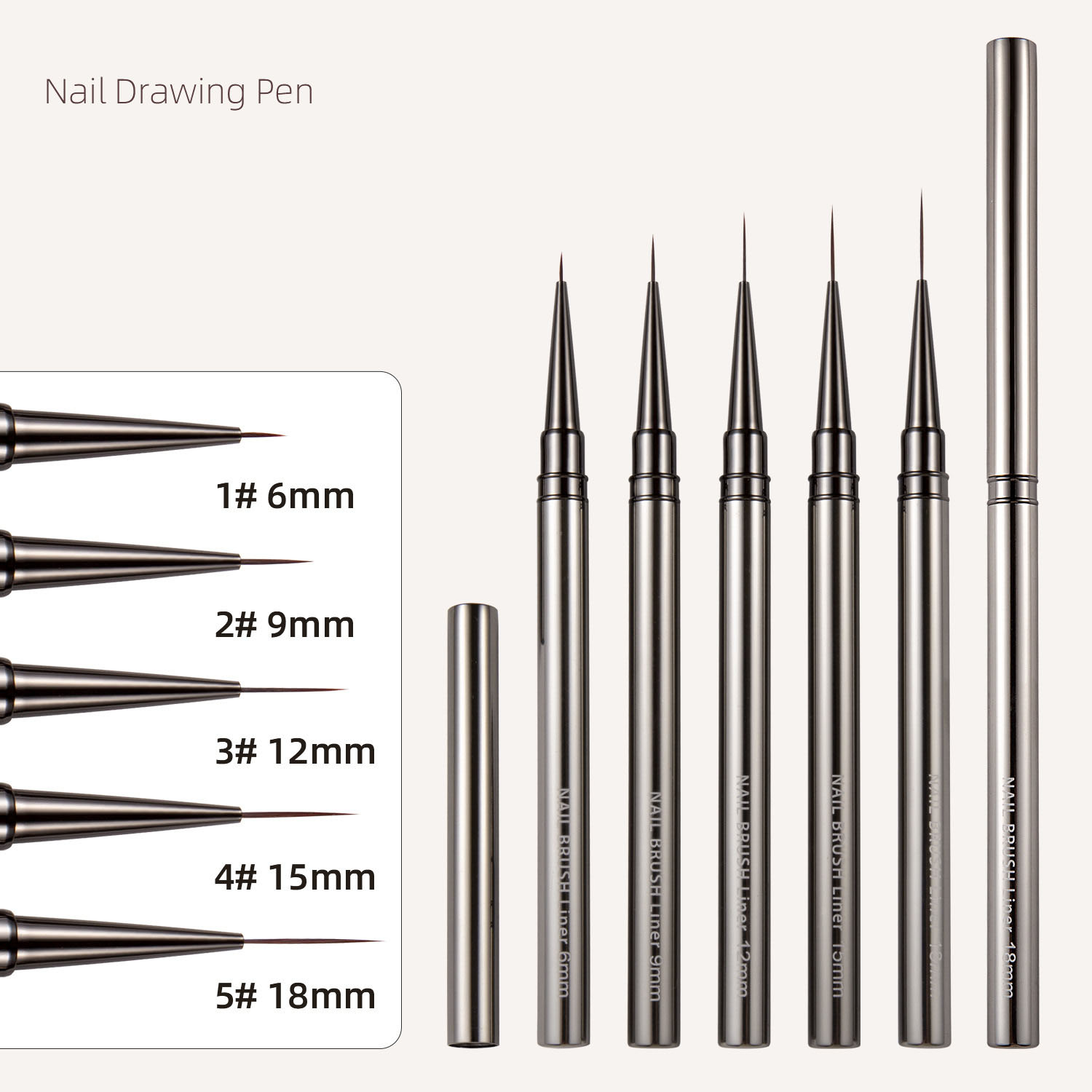 1/3/5pcs Nail Art Liner Brushe - Detailing Brush Set 리뷰 및 가격