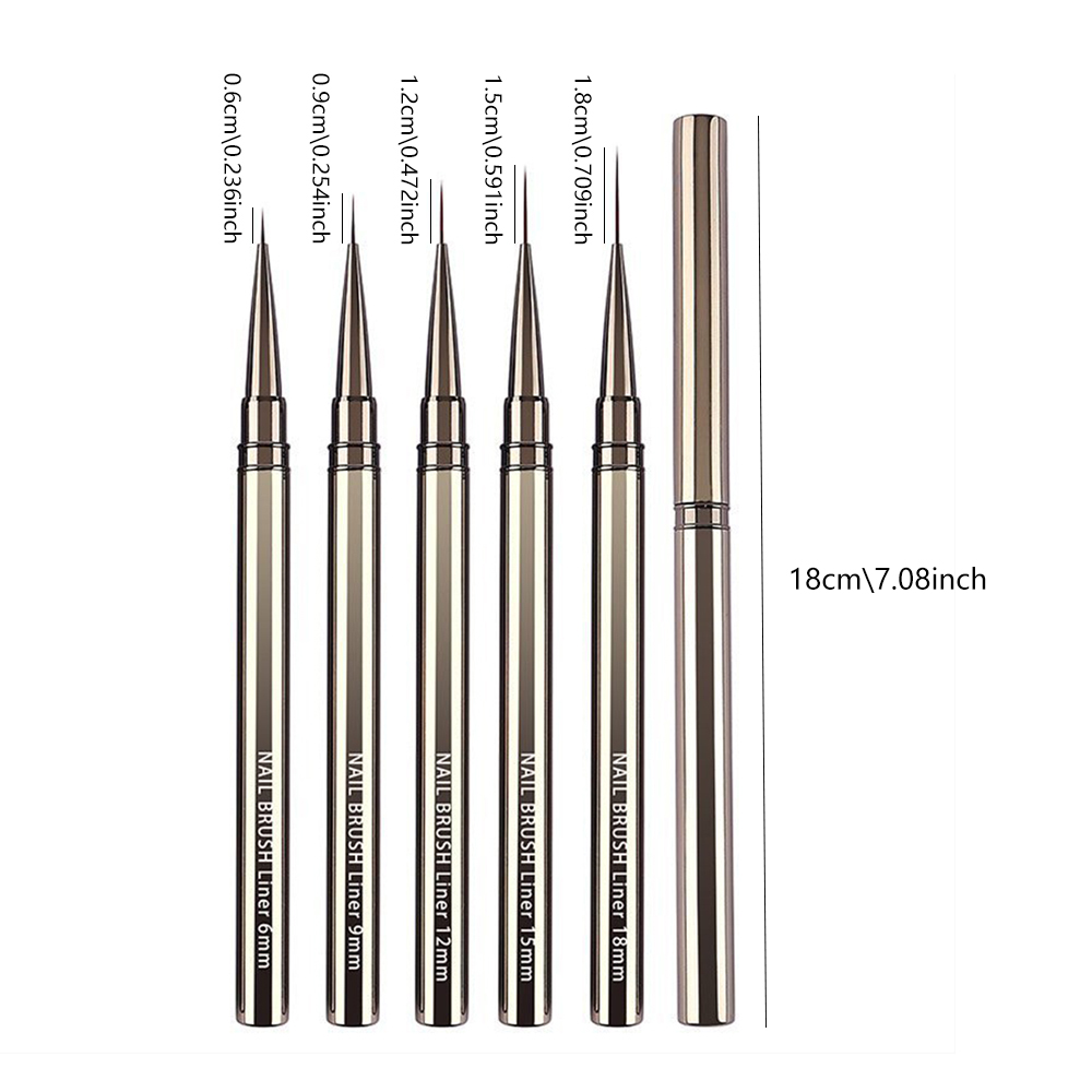 5-Piece Professional Nail Art  - Detailing Brush Set 리뷰 및 가격