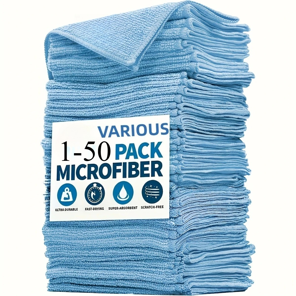 1-50pcs Light Blue Microfiber  - Microfiber Towel Detailing 리뷰 및 가격