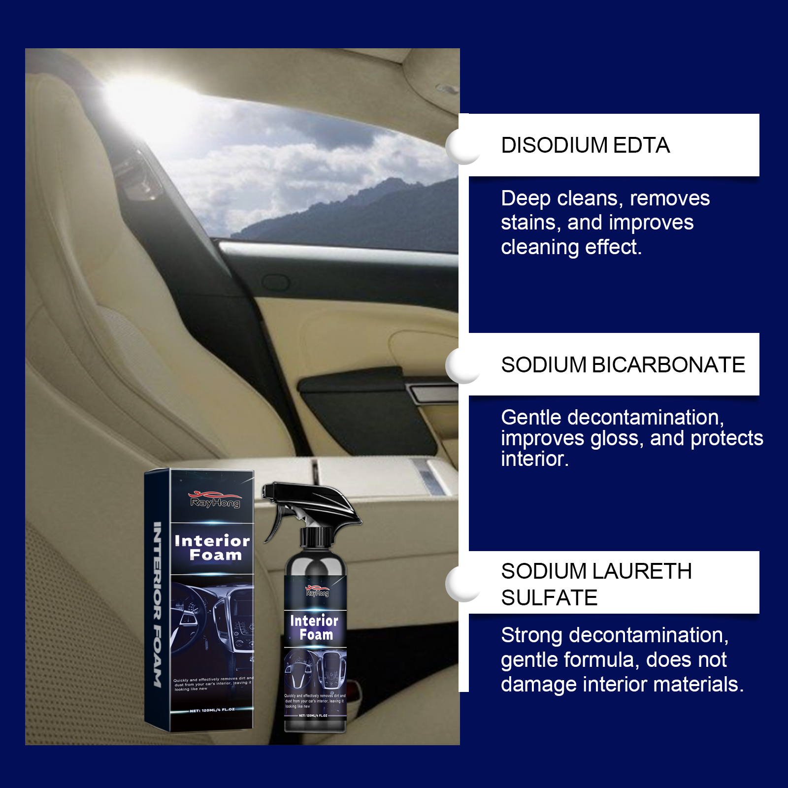 Multi-purpose Car Interior Foa - Seat Cleaner Fabric 리뷰 및 가격