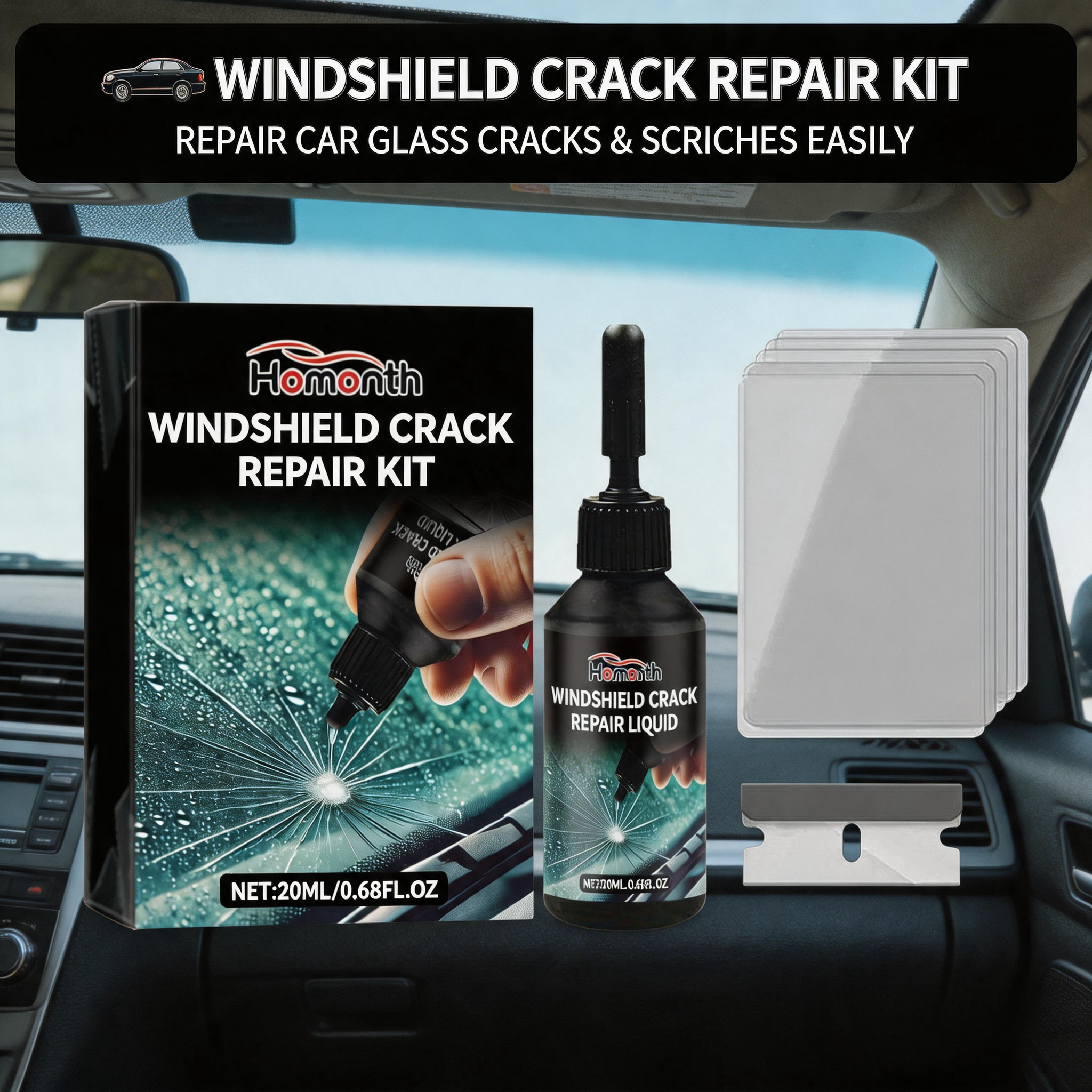 Car Glass Care Kit, Profession - Glass Cleaner Streak 리뷰 및 가격