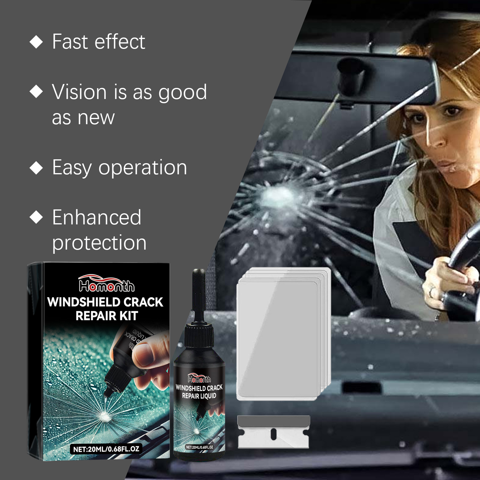 Car Glass Care Kit, Profession - Glass Cleaner Streak 리뷰 및 가격