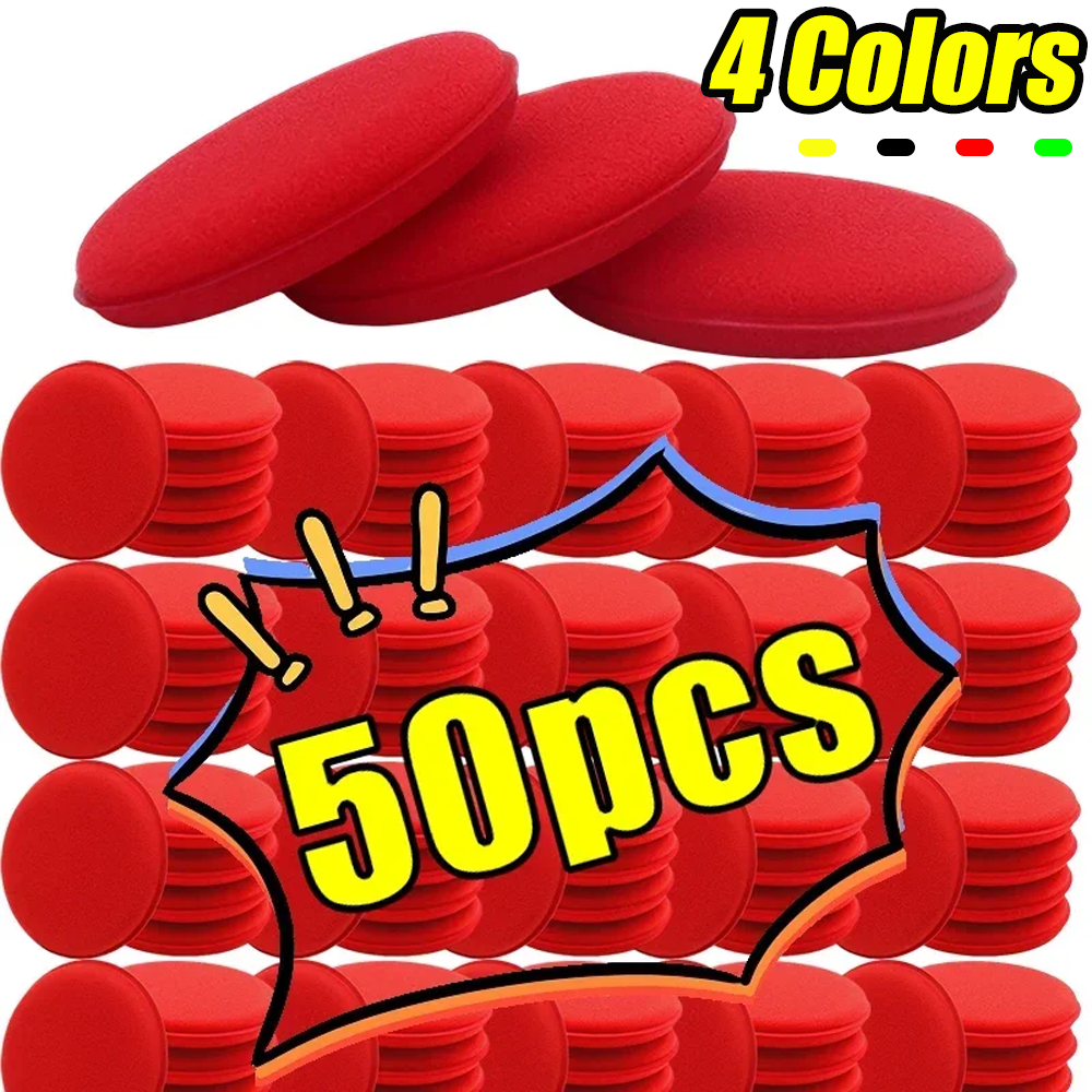50pcs Round Car Ultra Soft Foa - Wax Applicator Pad 리뷰 및 가격