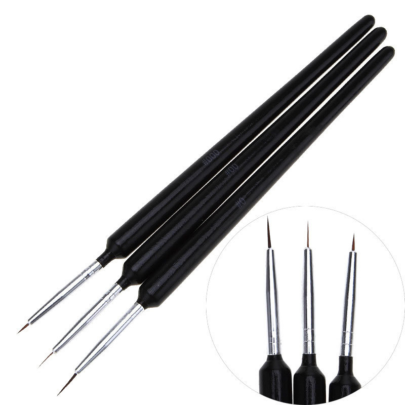 3Pcs Ultra-fine Nail Art Liner - Detailing Brush Set 리뷰 및 가격