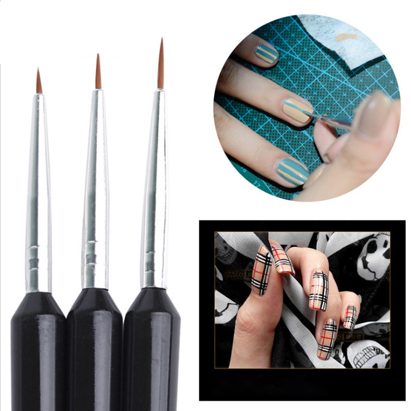 3Pcs Ultra-fine Nail Art Liner - Detailing Brush Set 리뷰 및 가격