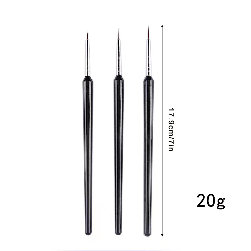 3Pcs Ultra-fine Nail Art Liner - Detailing Brush Set 리뷰 및 가격