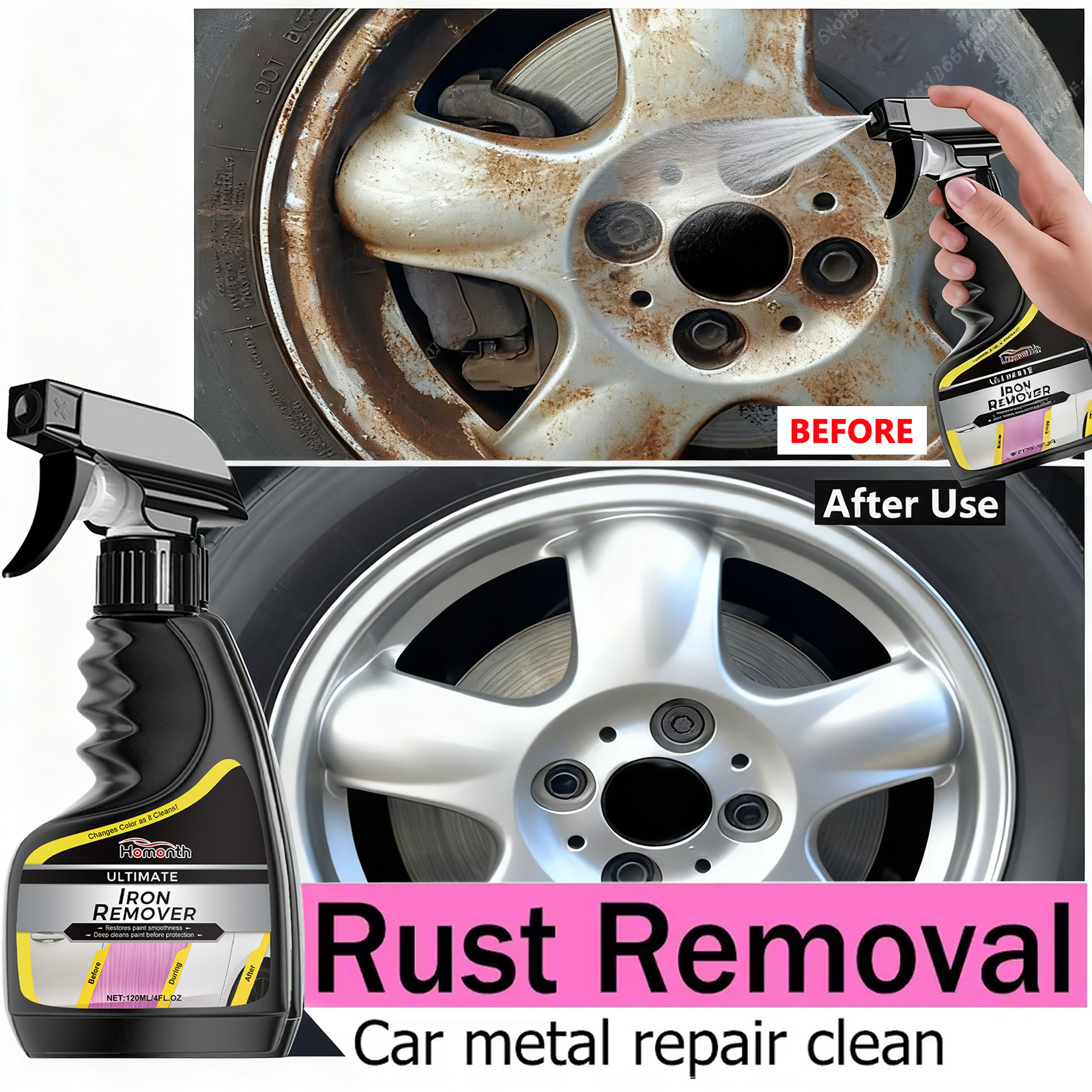 Car Wheel Cleaner Rust Remover - Wheel Cleaner Alloy 리뷰 및 가격