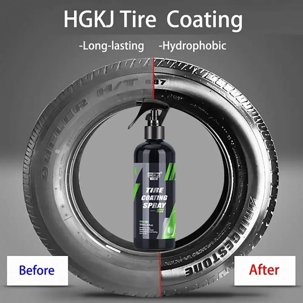 HGKJ S22 Car Tire Gloss Spray, - Tire Shine Spray Sealant 리뷰 및 가격