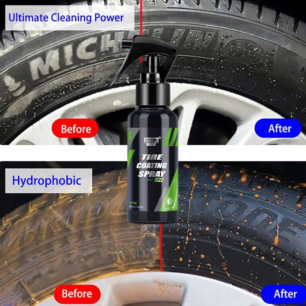 HGKJ S22 Car Tire Gloss Spray, - Tire Shine Spray Sealant 리뷰 및 가격