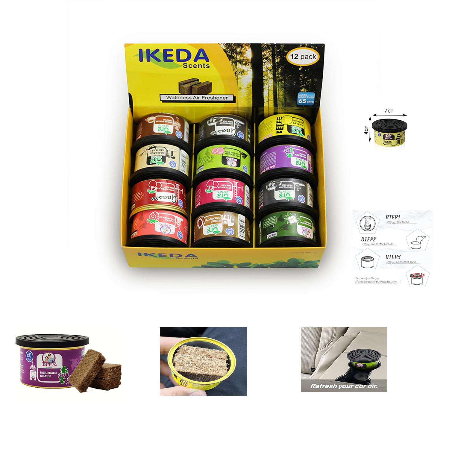 Car Air Fresheners:  Lemon Sce - Odor Eliminator Car 리뷰 및 가격