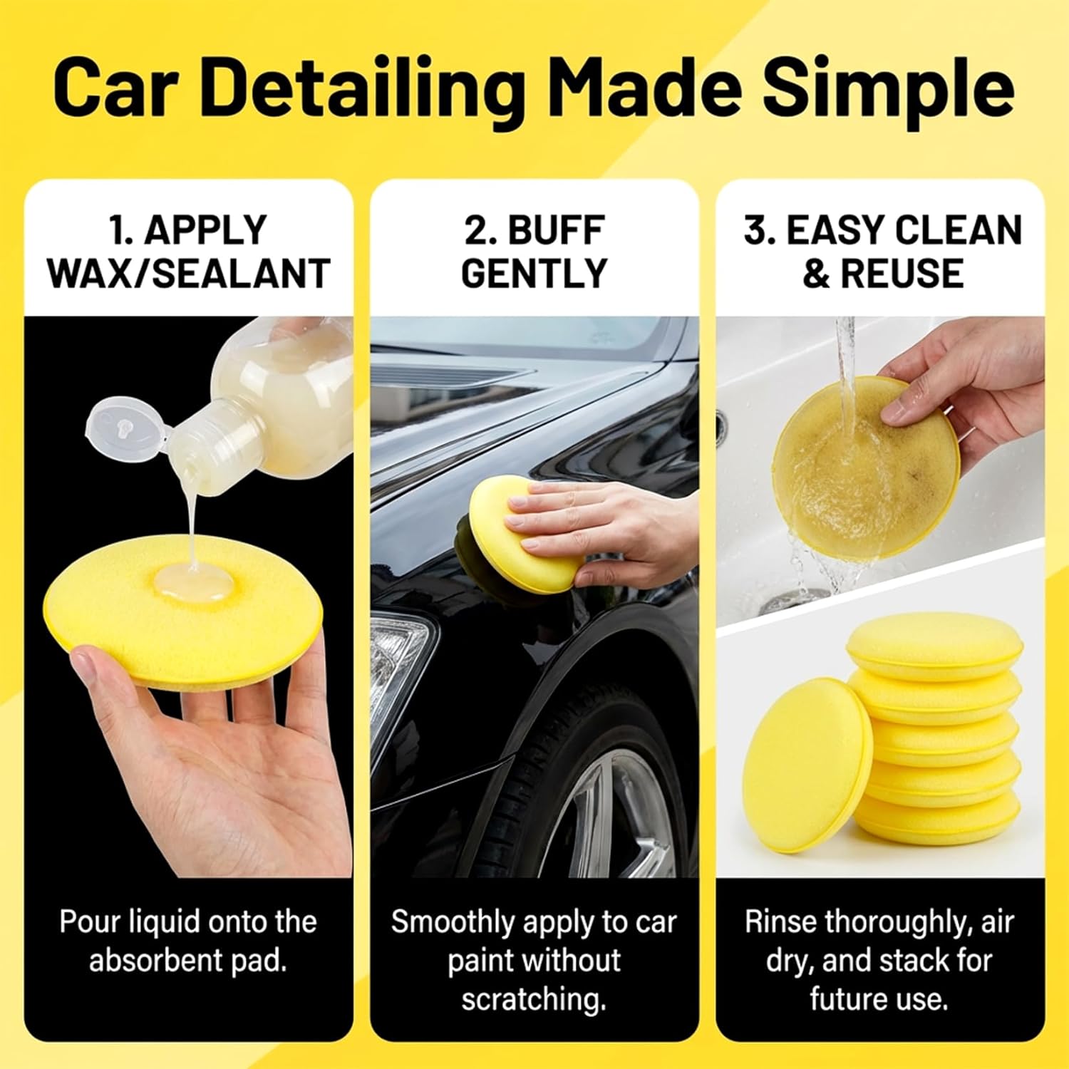 Foam Applicator Pads 4 Inch 12 - Wax Applicator Pad 리뷰 및 가격