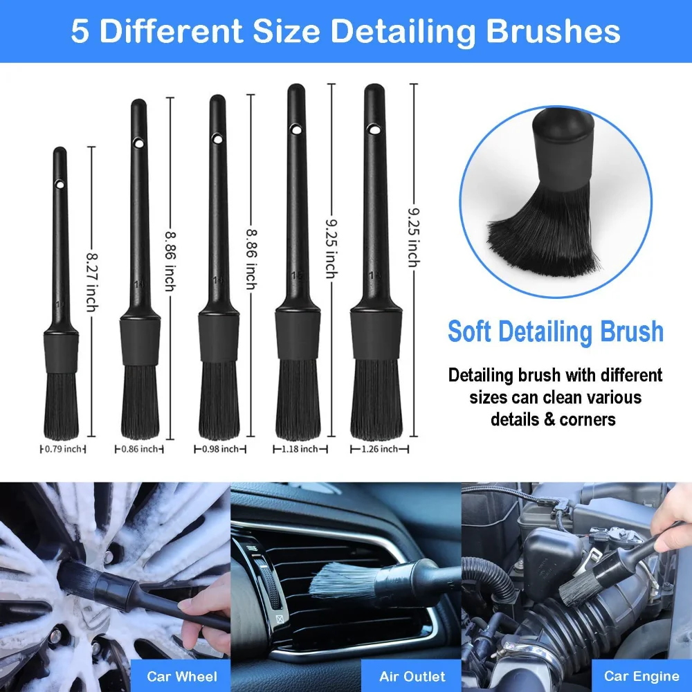 Car Wash Brush Set Detailing B - Dirt Brush Interior 리뷰 및 가격